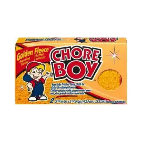 Chore Boy 10811435002173 Scrubbing Cloths Golden Fleece Delicate, Light Duty For All Purpose 5-1/4" L Yellow