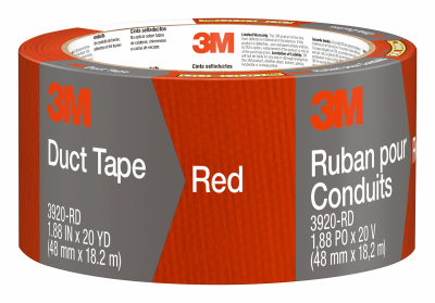 3M 3920-RD Duct Tape Scotch 1.88" W X 20 yd L Red Solid Red