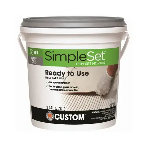 SimpleSet Gallon Gray Pre-Mixed Thin-Set Mortar