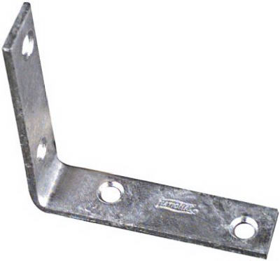 National Hardware N208-769 V115 Series Corner Brace, 3 in L, 3/4 in W, 3 in H, Galvanized Steel, 0.11 Thick Material - pack of 4