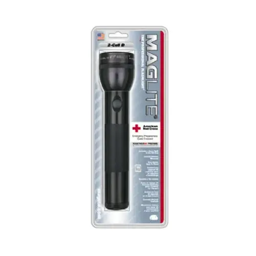 Maglite SS2D016 Mag-Lite  Standard Flashlight, 2 D, 27 Lumens, Black, Hangpak