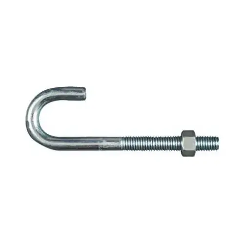 2195BC 1/2" x 6" J Bolt - Zinc Plated