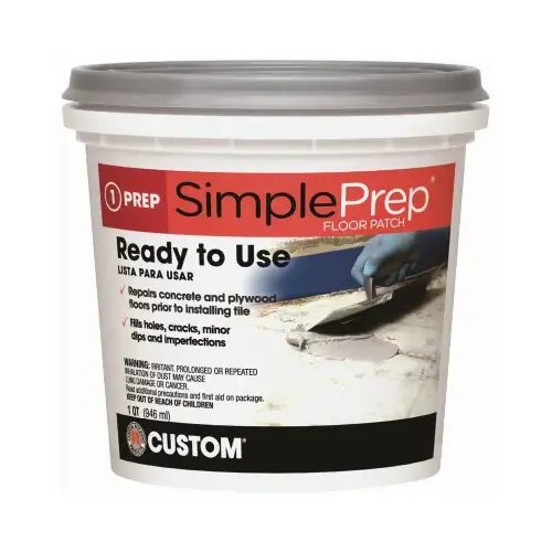 Pre Mixed Floor Patch, 1 qt Pail Gray