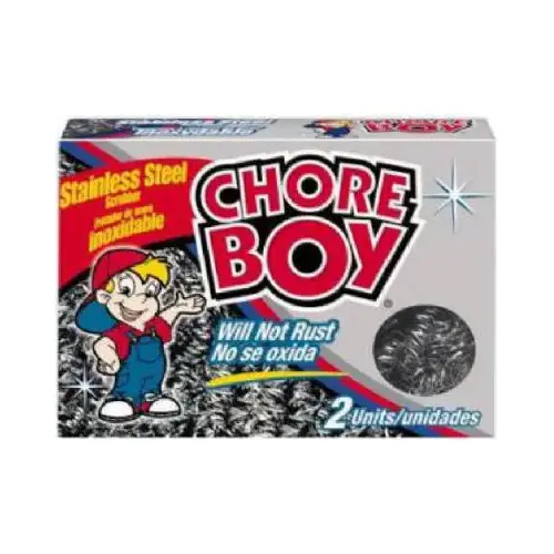 Chore Boy 10811435002180 Scrubber Heavy Duty For All Metal Surfaces 1-7/16" L Silver