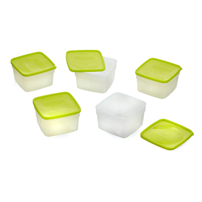 Arrow Plastic 04201 Storage Container, 1 pt Capacity, Plastic, Clear, 4-1/4 in L, 4-1/4 in W, 6-1/4 in H - pack of 5