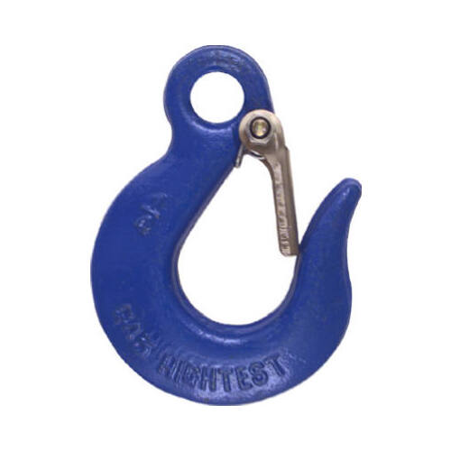 3247BC Series Eye Slip Hook, 1/4 in, 2600 lb Working Load, Steel, Blue