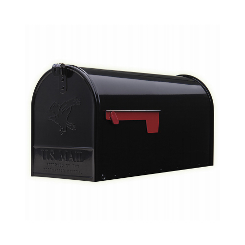 Mailbox Gibraltar es Elite Classic Galvanized Steel Post Mount Black Powder Coated