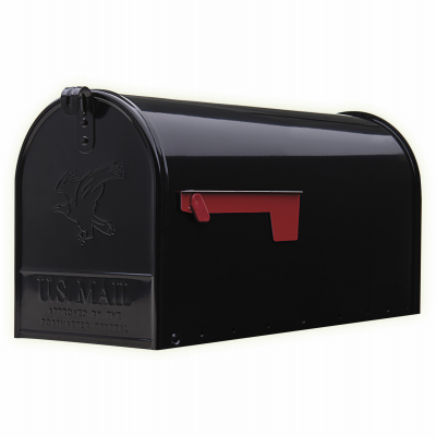 Gibraltar Mailboxes E1600B00 Mailbox Gibraltar es Elite Classic Galvanized Steel Post Mount Black Powder Coated