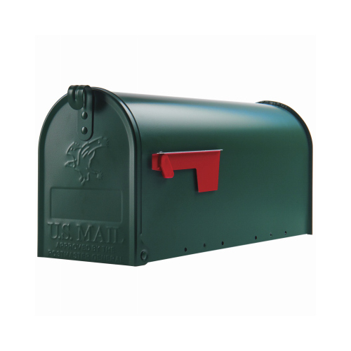 Gibraltar Mailboxes E1100G00 Mailbox Gibraltar es Elite Classic Galvanized Steel Post Mount Green Powder Coated