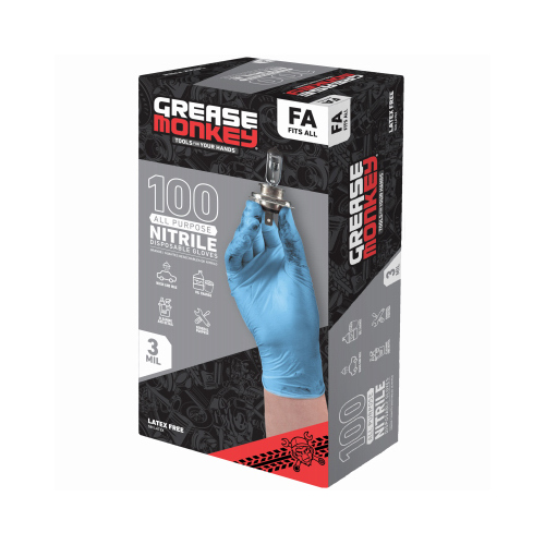Grease Monkey 13570-110 Disposable Gloves Nitrile One Size Fits