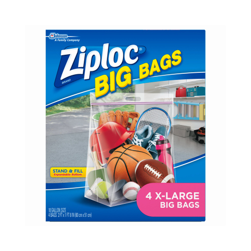 Ziploc Big Bags, X-Large - 4 bags