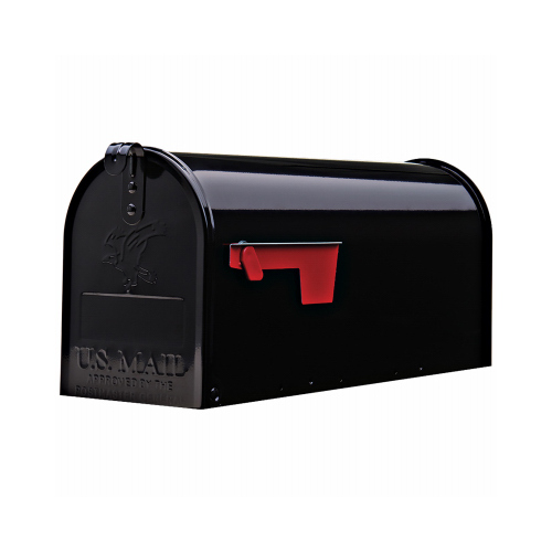 Gibraltar Mailboxes E1100B00 Mailbox Gibraltar es Elite Classic Galvanized Steel Post Mount Black Powder Coated