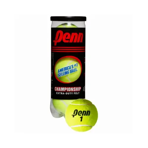 Penn 521001 Championship Tennis Balls, Extra-Duty   pack of 3 Yellow