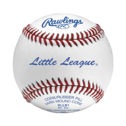 Rawlings RLLB1 Baseball Little League White Leather 9" White