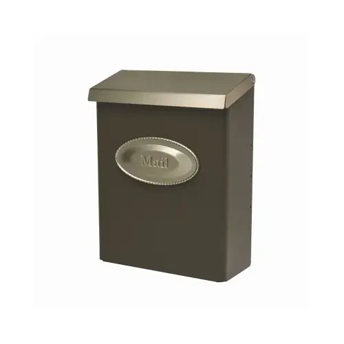 Mailbox Gibraltar es Designer Classic Galvanized Steel Wall Mount Venetian Bronze Powder Coated