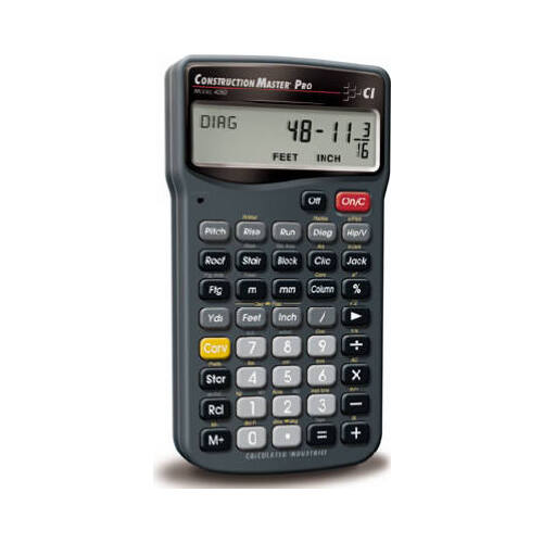 Calculated Industries 4065 Construction Master Pro Series Math Calculator, 11 Display