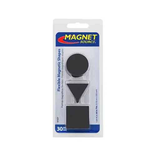 Flexible Magnetic Shapes .08" L X 1.25" W Black Black