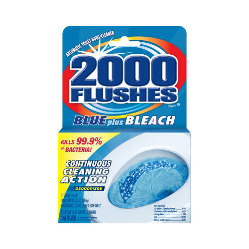 2000 Flushes 208017 Automatic Toilet Bowl Cleaner Clean Scent 3.5 oz Tablet