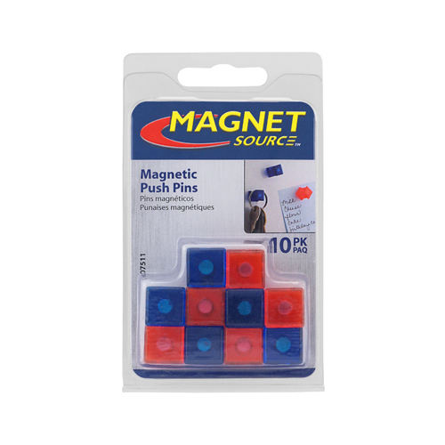 Magnetic Push Pins .625" L X .5" W Assorted Assorted