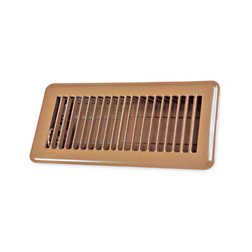 Floor Register 4" H X 10" W Brown Steel Brown