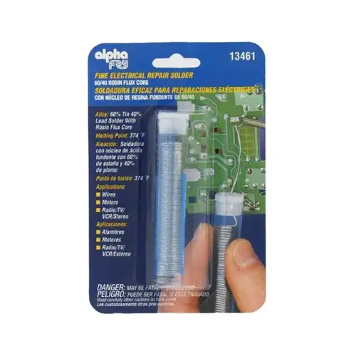 Alpha Fry 13461 Repair Solder 0.5 oz 0.03" D Tin/Lead 60/40