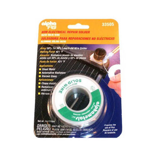 Alpha Fry 33505 Repair Solder 4 oz 0.125" D Tin/Lead 50/50