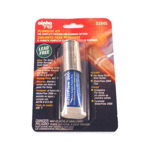 Alpha Fry 53945 Plumbers Kit 0.75 oz Lead-Free 0.062" D Silver-Bearing Alloy