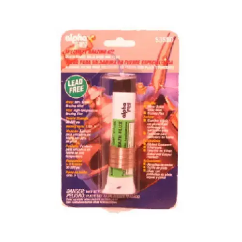 Alpha Fry 53500 Specialty Brazing Kit 0.2 oz Lead-Free 0.02" D Silver-Bearing Alloy