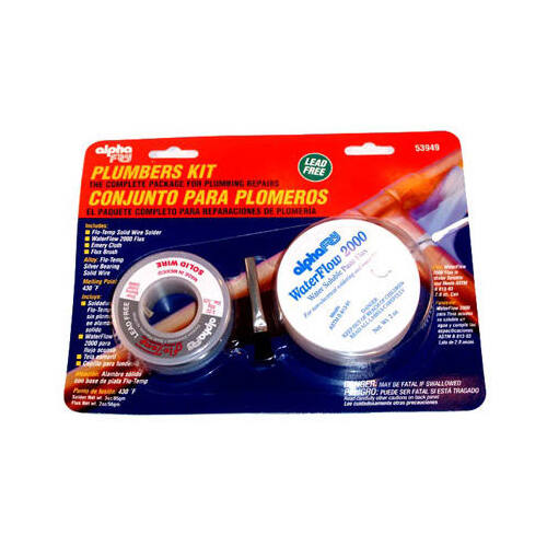Plumbers Kit 6 oz Lead-Free 0.12" D Silver-Bearing Alloy