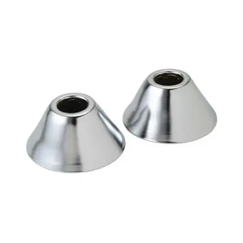 Deep Pipe Cover Flange, Chrome, 1/2 In. or 3/4 In. O.D - pair