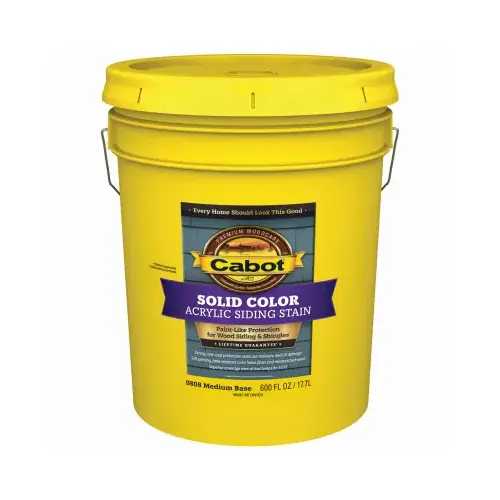 0800 140.000.00 Siding Stain, Liquid, 5 gal Medium Base