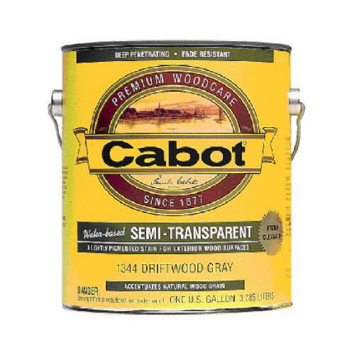 Cabot 140.0001307.007 140.000.007 Acrylic Siding Stain, Flat, Deep Base, Liquid, 1 gal