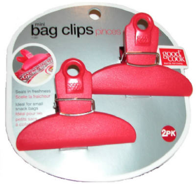 Good Cook 11991 Mini Bag Clip Red Plastic Red