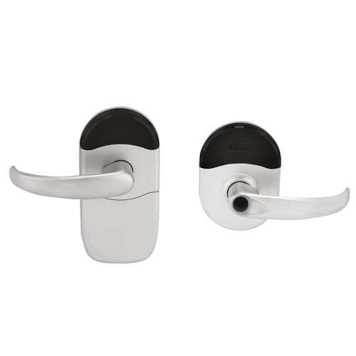 Wireless Cylindrical Lock Satin Chrome Antimicrobial Coated