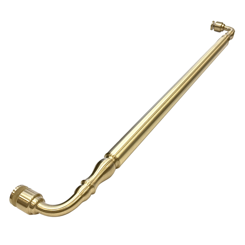 Brixwell TBT-27SM-SB 27 Inches Center To Center Traditional Series Victorian Style Towel Bar Single Mount Satin-Brass