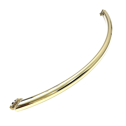 Brixwell TBR-18SM-LB 18 Inches Center to Center Arch Series Crescent Towel Bar Single Mount Lifetime Brass