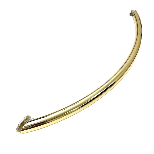 Brixwell TBR-18SM-PB 18 Inches Center to Center Arch Series Crescent Towel Bar Single Mount Polished Brass