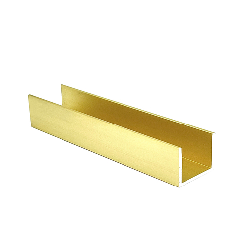 Gold Anodized 3/4" Extrusions, Aluminum, Metal, 31-CH20-AL, KN102111, 3/4" U-Channel  18" Stock Length - pack of 50