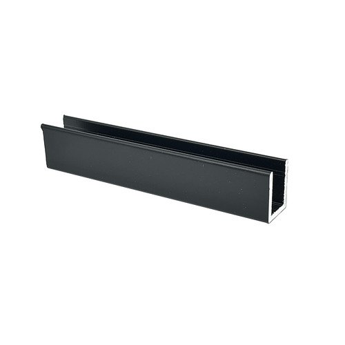 CRL SDCD38BL Black 3/8" Fixed Panel Shower Door Deep U-Channel - 95" Stock Length