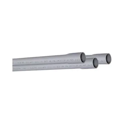 PVC SCHEDULE 40 CONDUIT PIPE, 1/2 IN. X 10 FT Gray