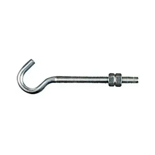 2163BC 5/16" x 5" Hook Bolt Stainless Steel Finish Zinc