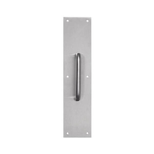 Pull Plate 15" L Satin Stainless Steel Silver Stainless Steel Satin Stainless Steel