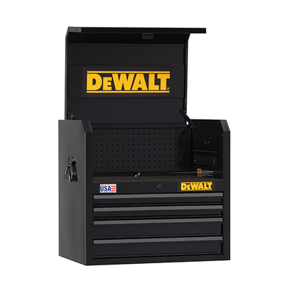 DEWALT DWST22644 Tool Chest, 7206 cu-in, 26 in OAW, 24-1/2 in OAH, 18 in OAD, Steel, Black, 4-Drawer