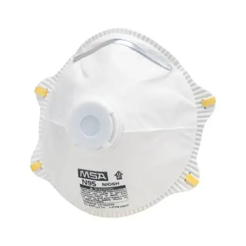 Safety Works 10103821 Disposable Dust Respirator with Exhalation Valve, One-Size Mask, N95 Filter Class, White