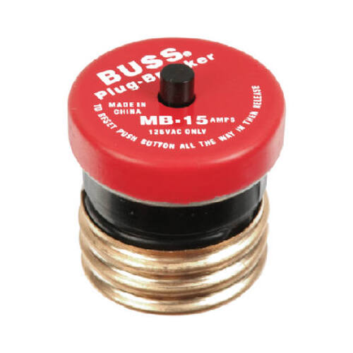 FUSE PLUG MINI BRKR RESETS 15A