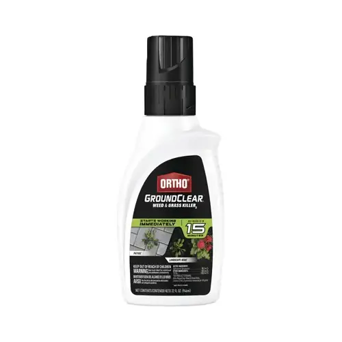 GROUNDCLEAR Weed and Grass Killer, Liquid, Spray Application, 32 oz Bottle