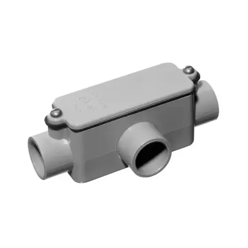 2 In. PVC T Access Fitting Gray