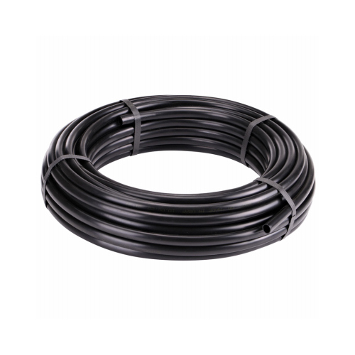 Drip Watering Hose, 0.62 in ID, 100 ft L, Polyethylene, Black