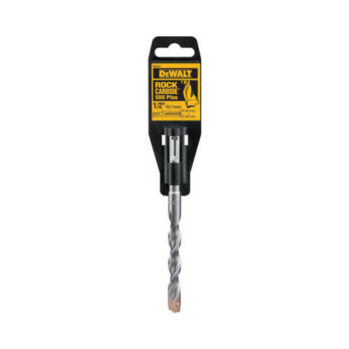 Hammer Drill Bit, 1/2 in Dia, 6 in OAL, Helix Flute, 4-Flute, 1/2 in Dia Shank, SDS Plus Shank