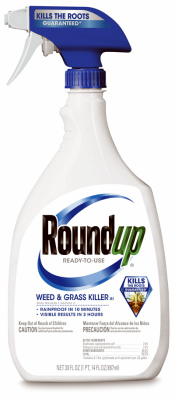 Roundup 5003470 Weed and Grass Killer, Liquid, Trigger Spray Application, 30 oz Bottle Hazy